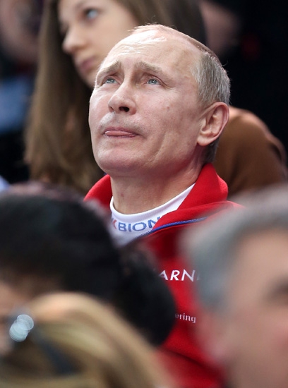 Как Владимир Путин и Дмитрий Медведев смотрят Олимпиаду 