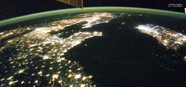 Вид с орбиты на КНДР