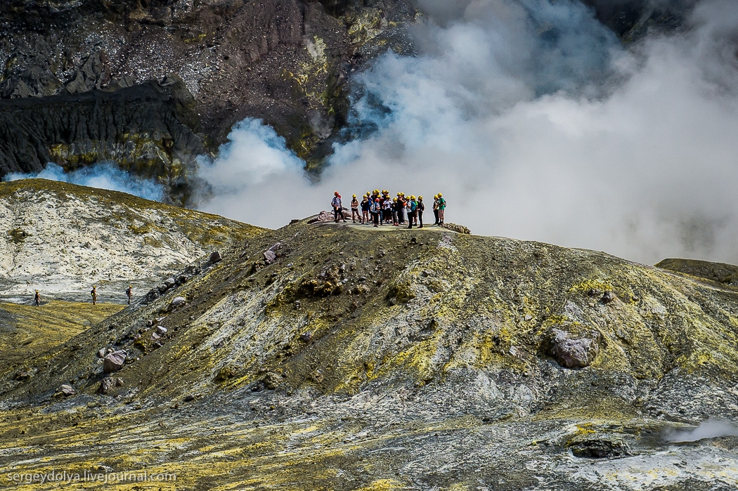 Вулкан Уайт-Айленд в Новой Зеландии