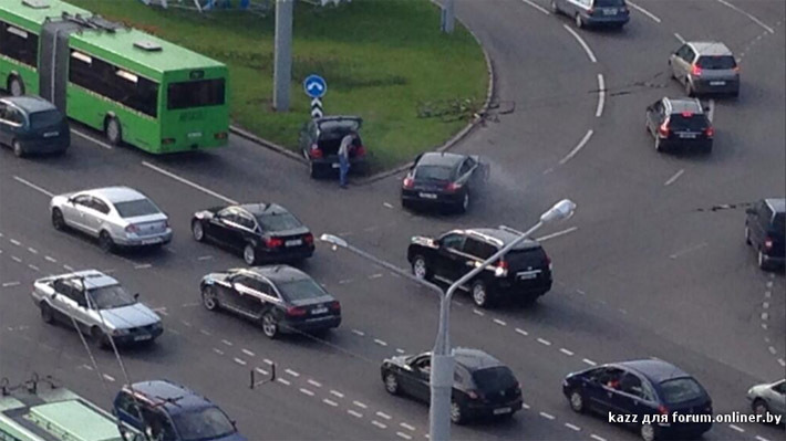 Авария в Минске с Porsche Panamera