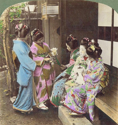 Стереографии жизни в Японии конца 19 века