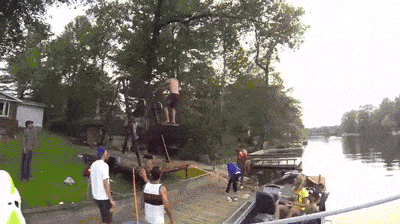 Прыжок с качалей