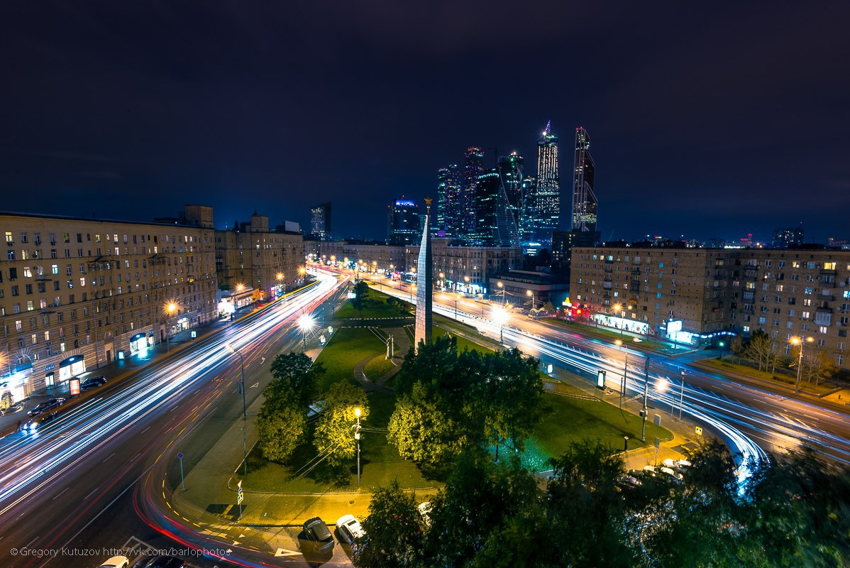 Ночная Москва с крыш.