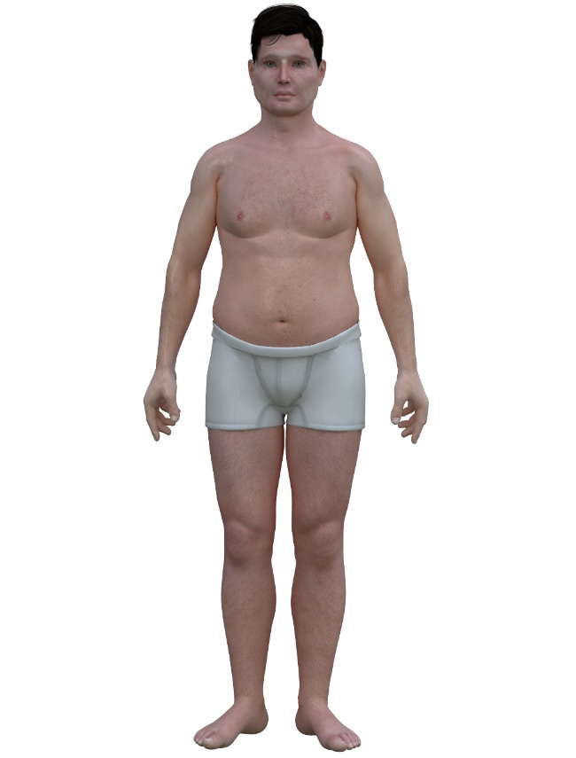 Как выглядит тело среднего современного мужчины
