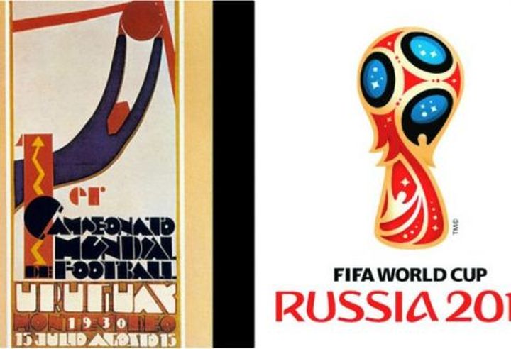 Все эмблемы чемпионатов мира: от Уругвая до России