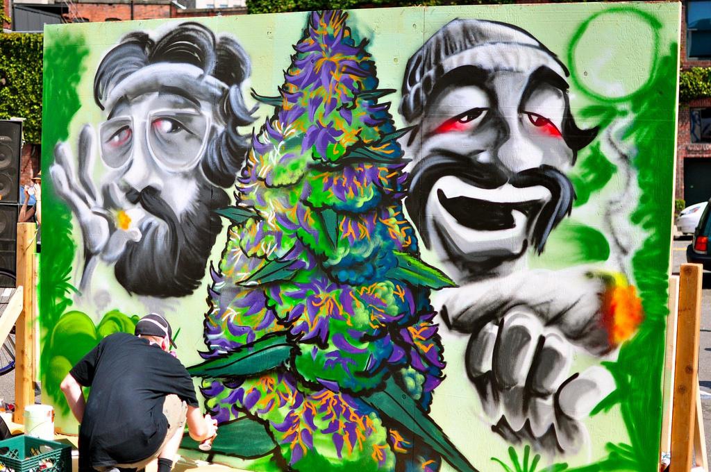 Граффити марихуаны душистый запах конопли нас отрывает от земли