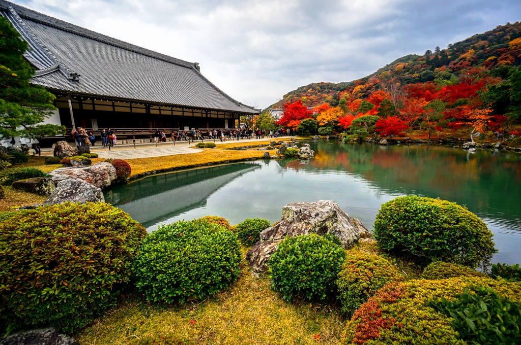 Киото япония. Сад храма Тэнрюдзи в Киото. Храм Тэнрю-дзи. Сады Киото Япония. Япония природа префектуры Киото.