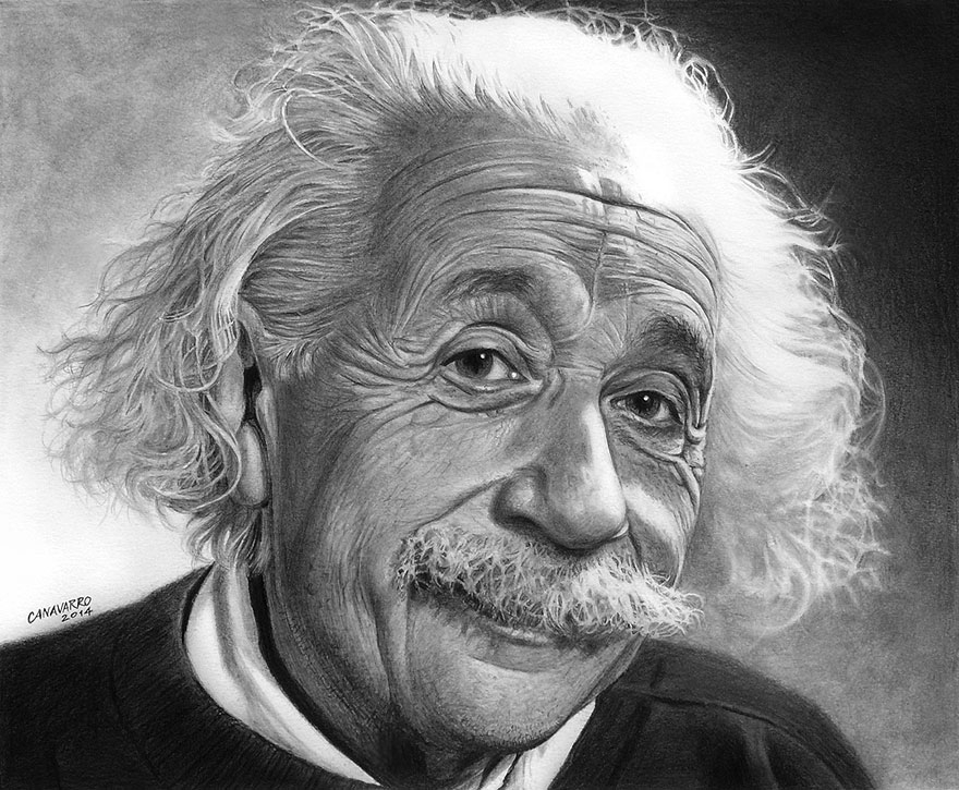 Самого знаменитого человека. Портрет Эйнштейн Эйнштейн карандашом.