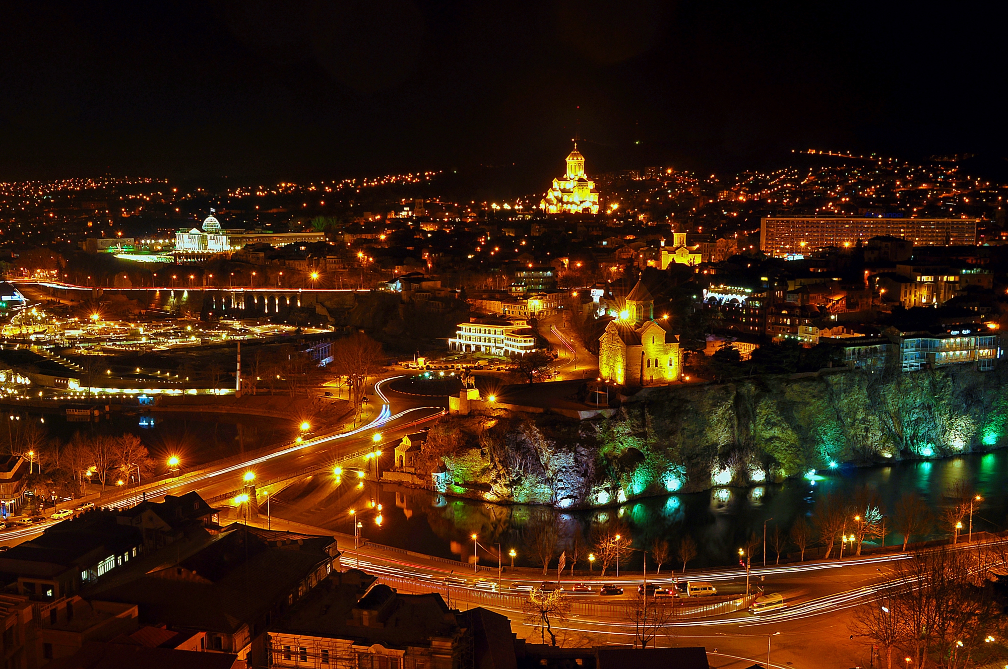 Грузия ночной Тбилиси