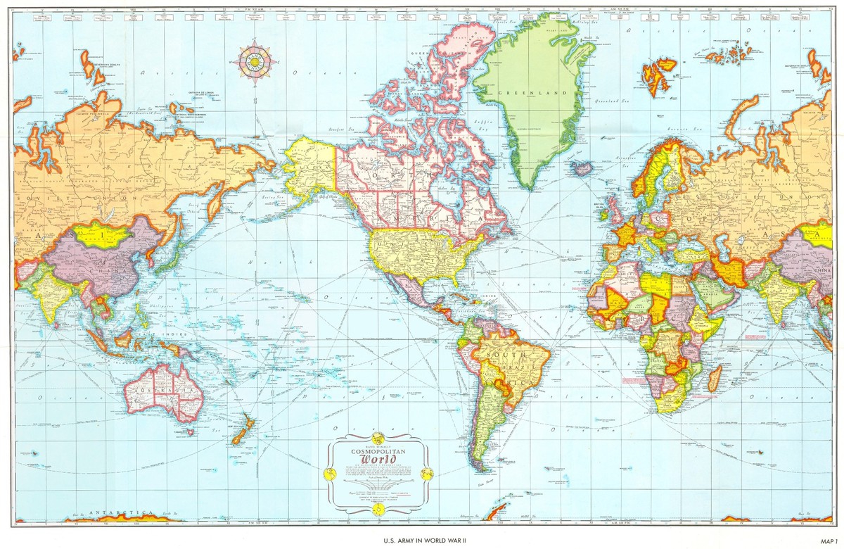 3. Карта мира для США  