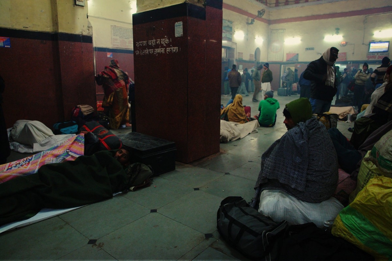 Ночная жизнь индийского вокзала