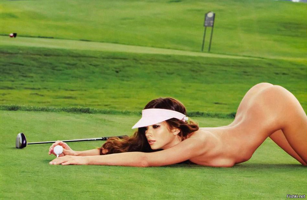 Topless golfers.