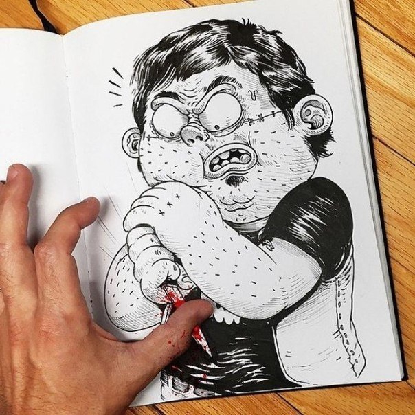 Прикольные необычные рисунки карандашом