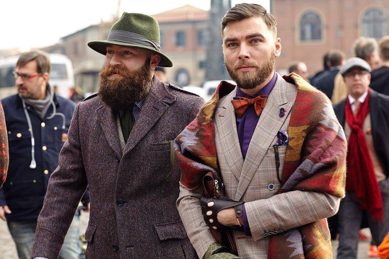 Стильные итальянские мужчины на выставке моды Pitti Uomo