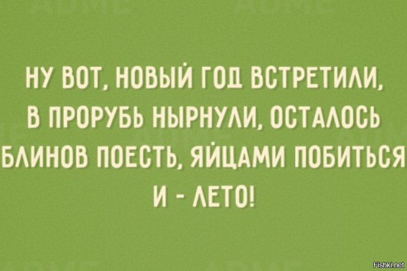 Ну Вот Новый Год Встретили Осталось В Прорубь Нырнуть Блинов Поесть Яйцами Побиться И Лето