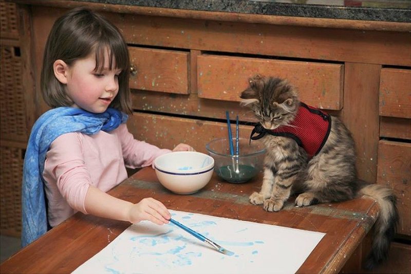 Как кошка Тула помогает девочке с аутизмом