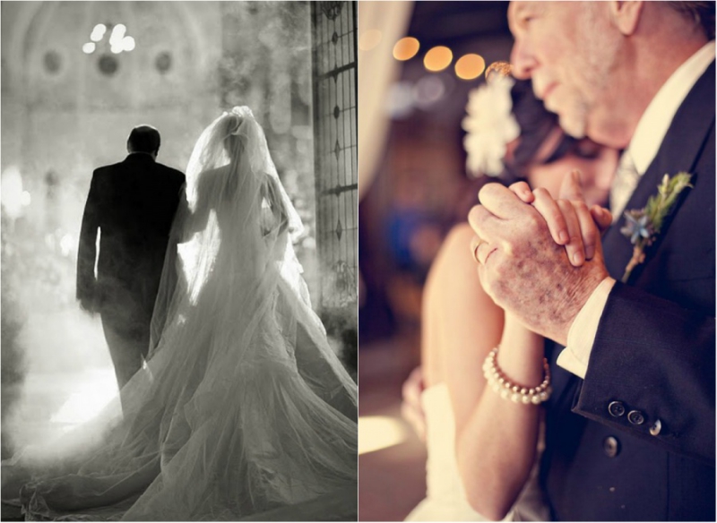 трогательные фотографии невест и их отцов