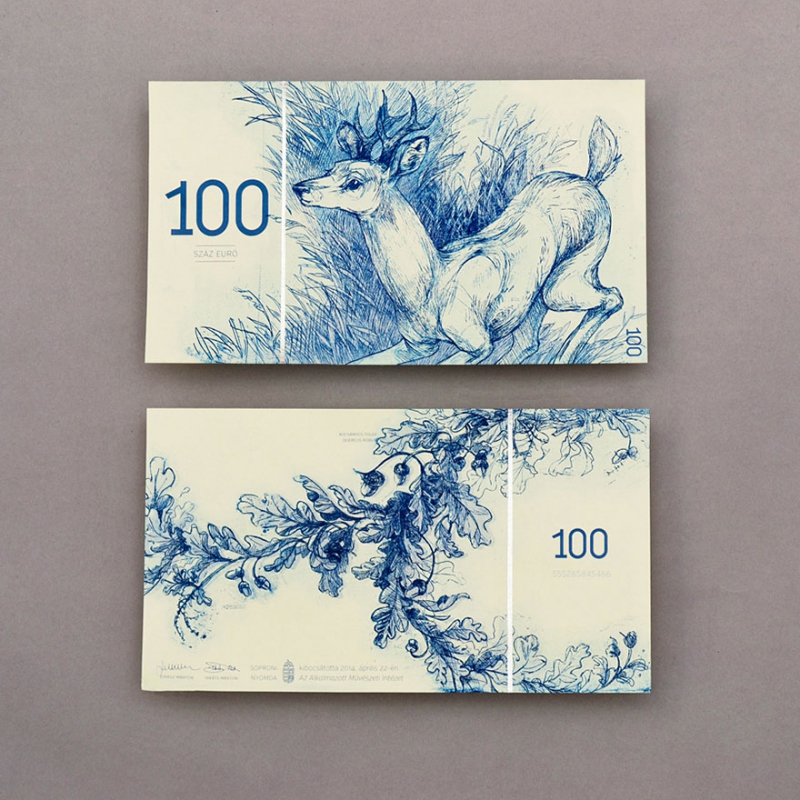 Банкноты несуществующих венгерских евро