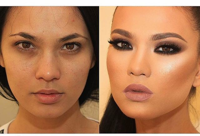 Девушки молодые до и после макияжа thumbnail