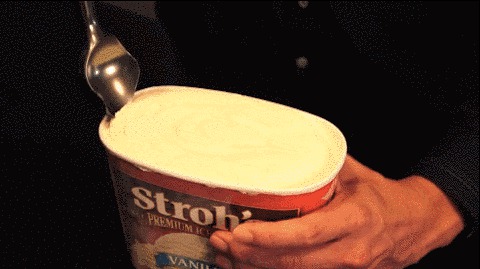 Получение красивого шарика вкусного мороженного