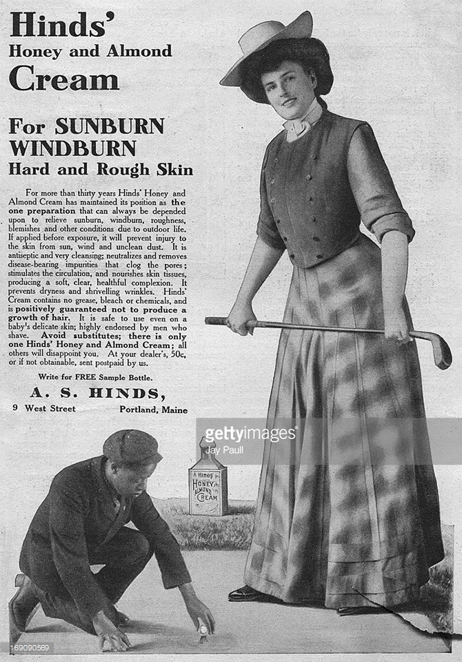 Реклама крема Hinds с медом и миндалем, Портленд, Мэн, 1907.
