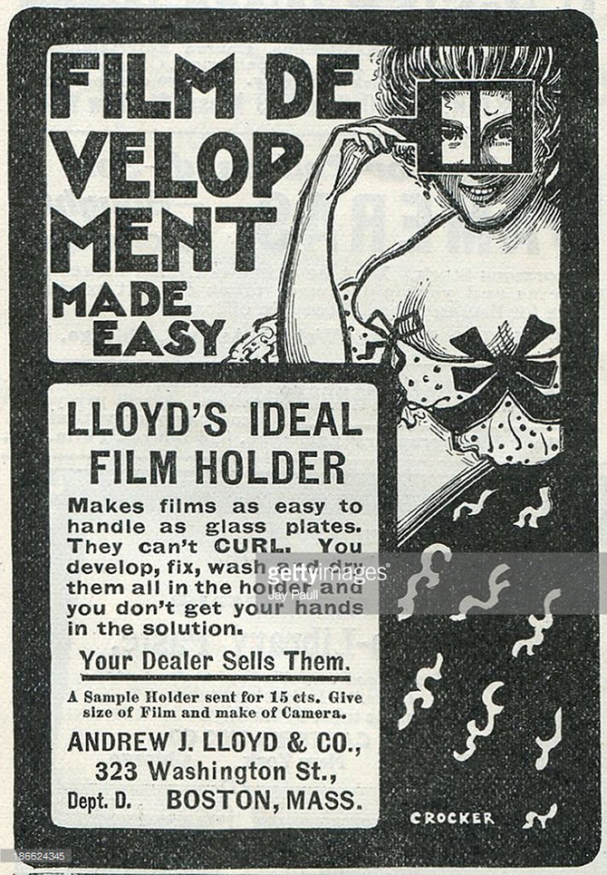 Реклама держателя для пленки Lloyd, Бостон, Массачусетс, 1899.