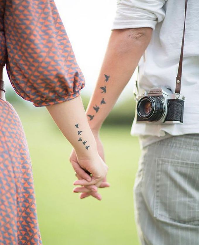 Парные татуировки для двоих влюбленных - фото работ мастеров на сайте sauna-ernesto.ru