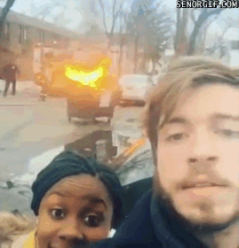 Селфи на фоне пожара