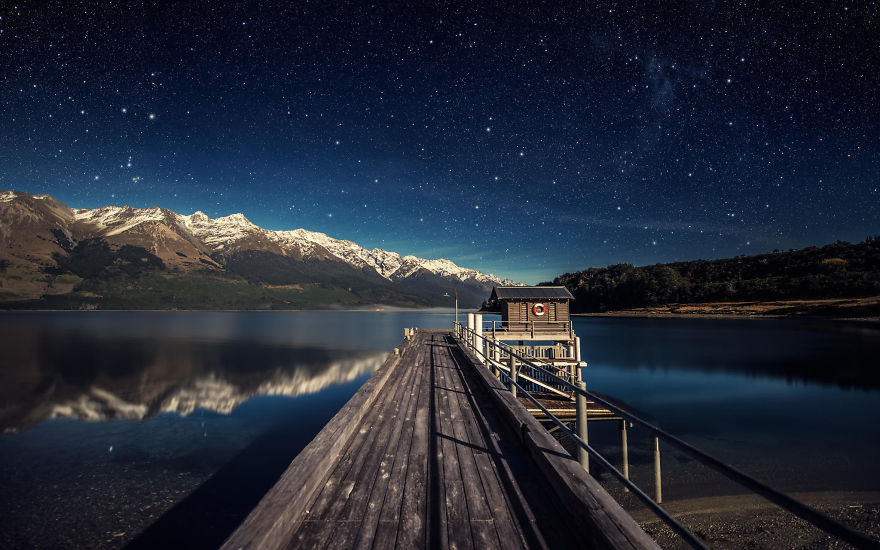Озеро Уакатипу, Новая Зеландия 