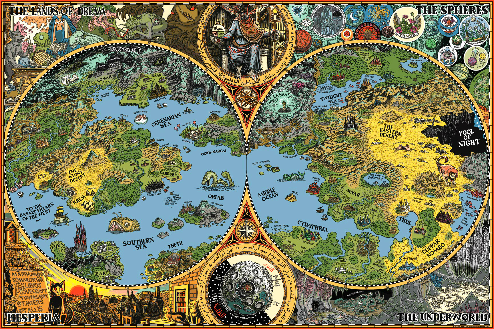 Карта мира грез Лавкрафт