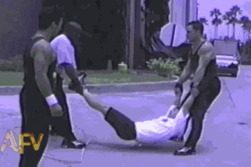 Человек вместо скакалки