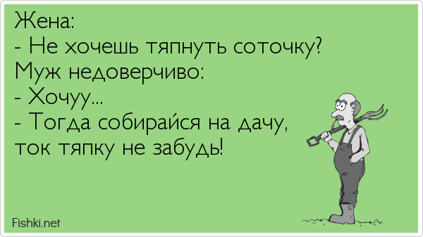 Собираюсь на дачу. Жена мужу не хочешь тяпнуть соточку. Хочешь тяпнуть соточку. Хочешь тяпнуть соточку анекдот. Хочешь тяпнуть соточку картинки.