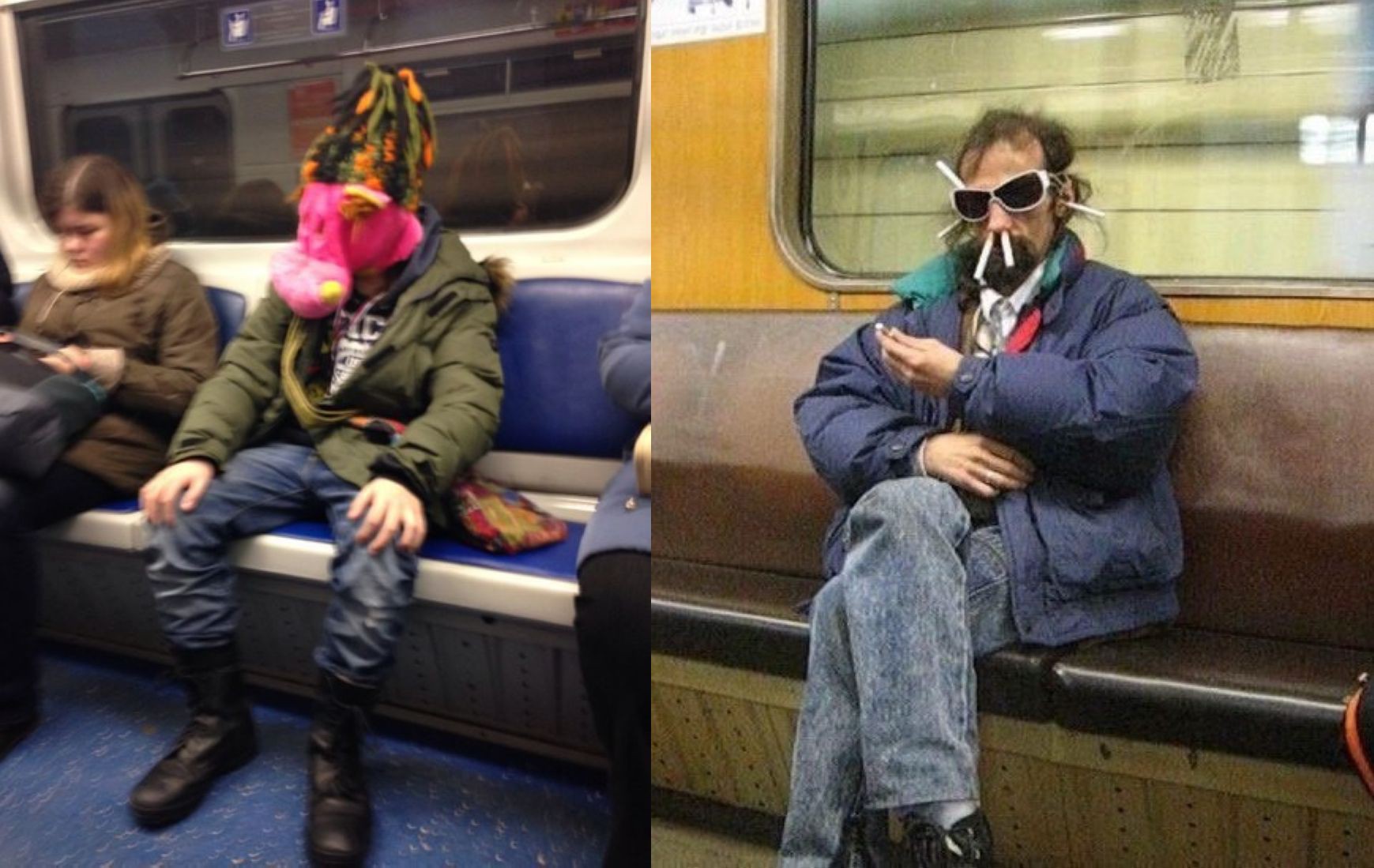 странные люди в московском метро