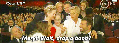 12. Она была удивлена, когда Дженнифер Лоуренс предложила сделать легендарное групповое селфи с церемонии "Оскар"