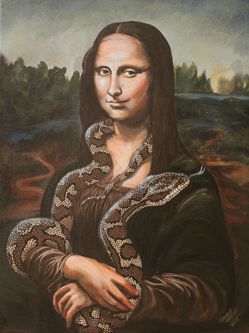 "Мона Змея", по мотивам картины да Винчи. 