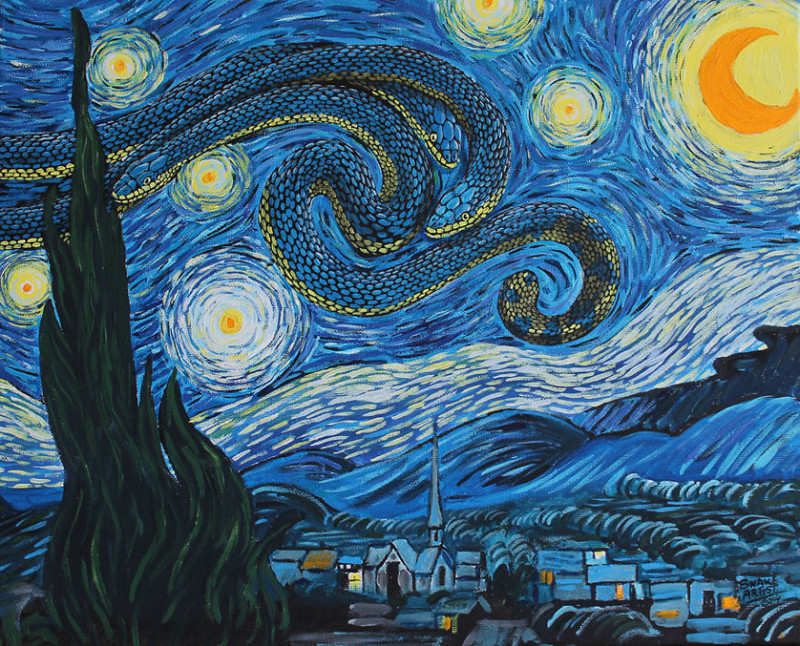 "Змеиная ночь", по мотивам картины Ван Гога