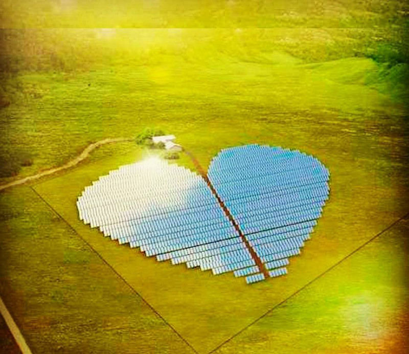  Солнечная электростанция в виде сердца