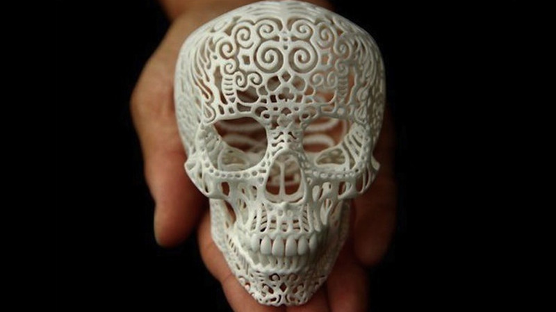 10. Прекрасный череп в традиционном мексиканском стиле.