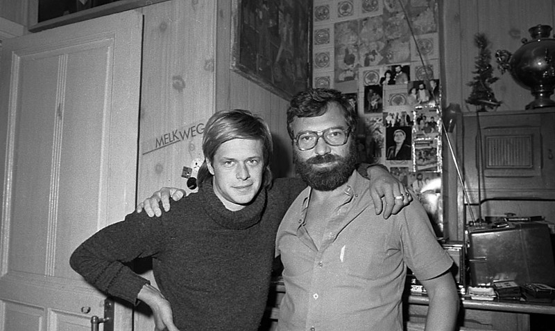 БГ и Сергей Борисов в студии Борисова. 1986 год