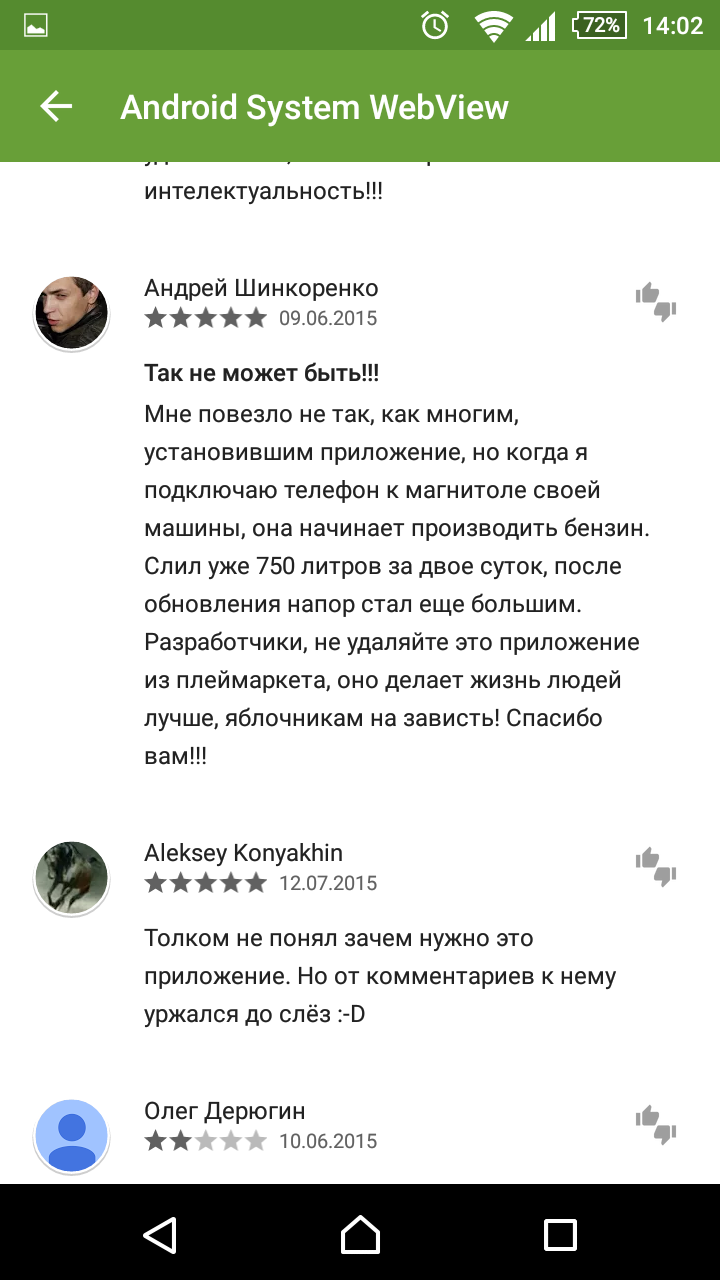 Android system WebView от Порошок за 24 июля 2015 на Fishki.net