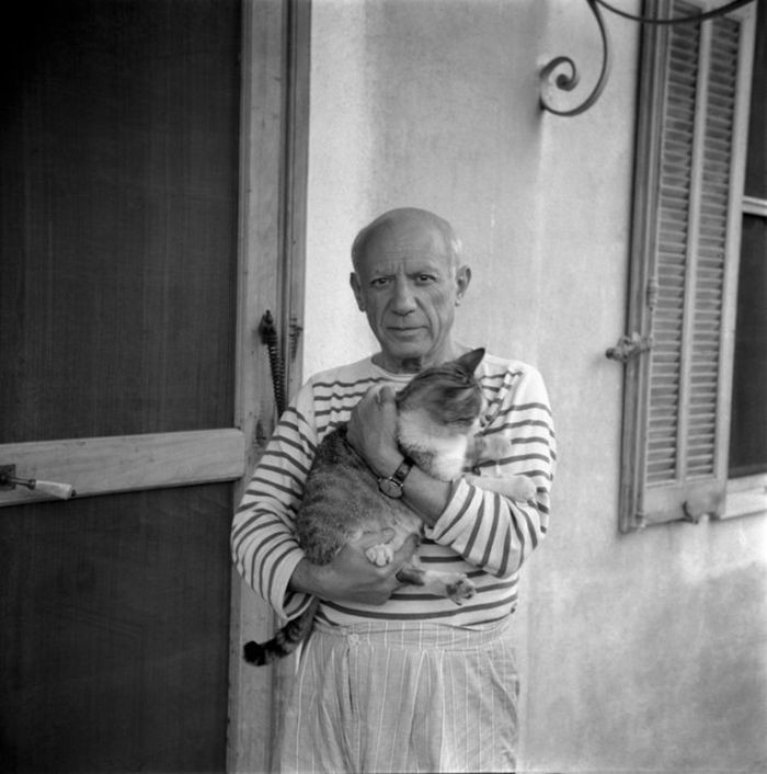 Пабло Пикассо и его кот