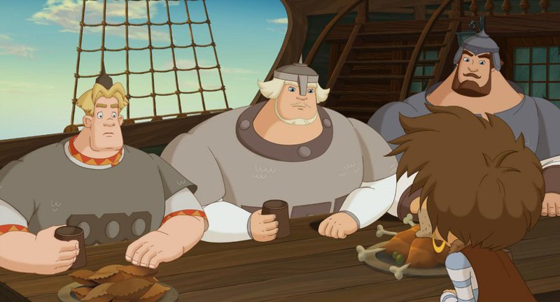 4. Гоша Куценко озвучивает пирата Потаню из мультфильма «Три богатыря. Ход конем»