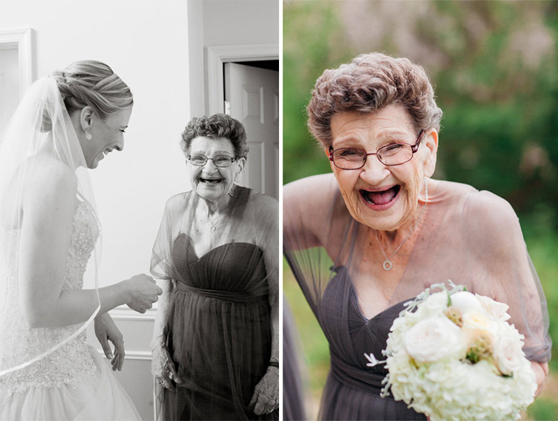 Внучка попросила свою 89-летнюю бабушку стать подружкой невесты на её свадьбе 