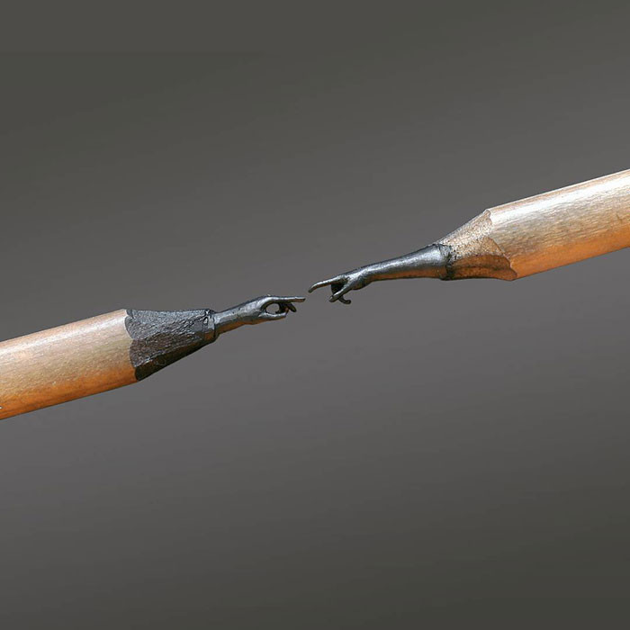 Скульптуры на кончике карандаша грифель, карандаш, скульптура