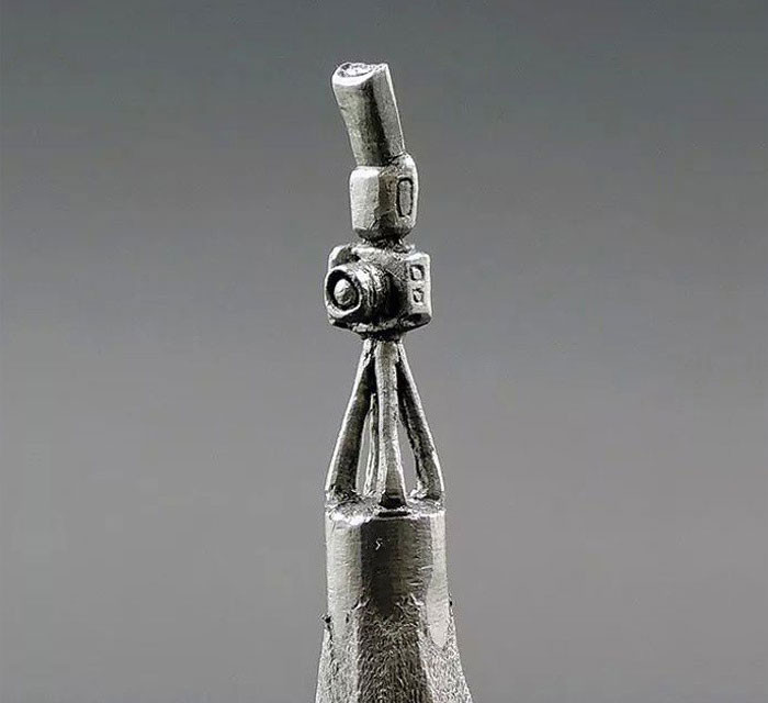 Скульптуры на кончике карандаша грифель, карандаш, скульптура