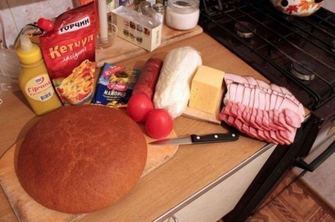 2. Аппетитный сэндвич-пирог из ржаного хлеба
