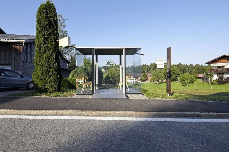 Автобусные остановки от известных архитекторов в австрийской деревне