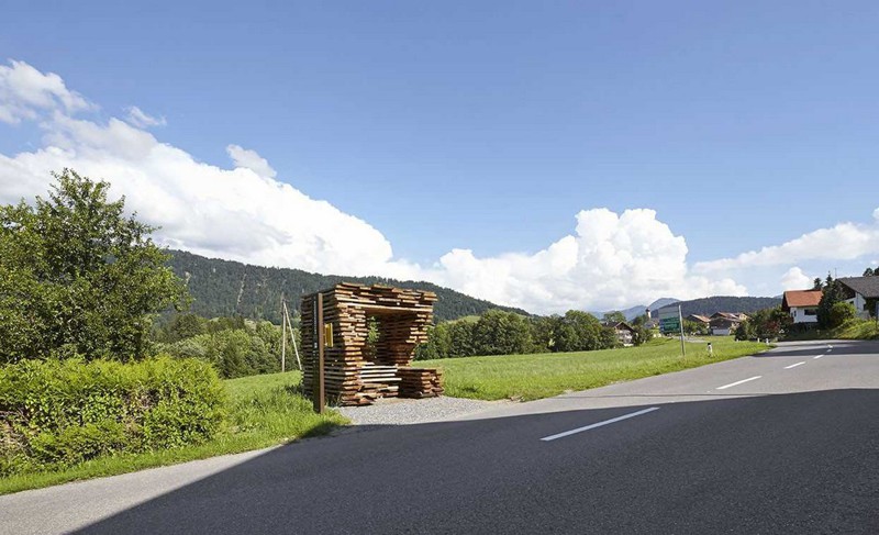 Автобусные остановки от известных архитекторов в австрийской деревне