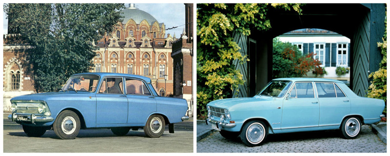 Москвич-412 (1967-1976)-Opel Kadett B (1965-1973)