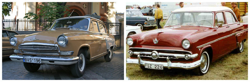 ГАЗ-21 (1956-1972)-Ford Mainline (1952-1956)